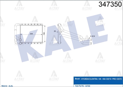 Hyundai I30 Kalorifer Radyatörü 2012-2016 Radyatör I OEM 97138-A5000